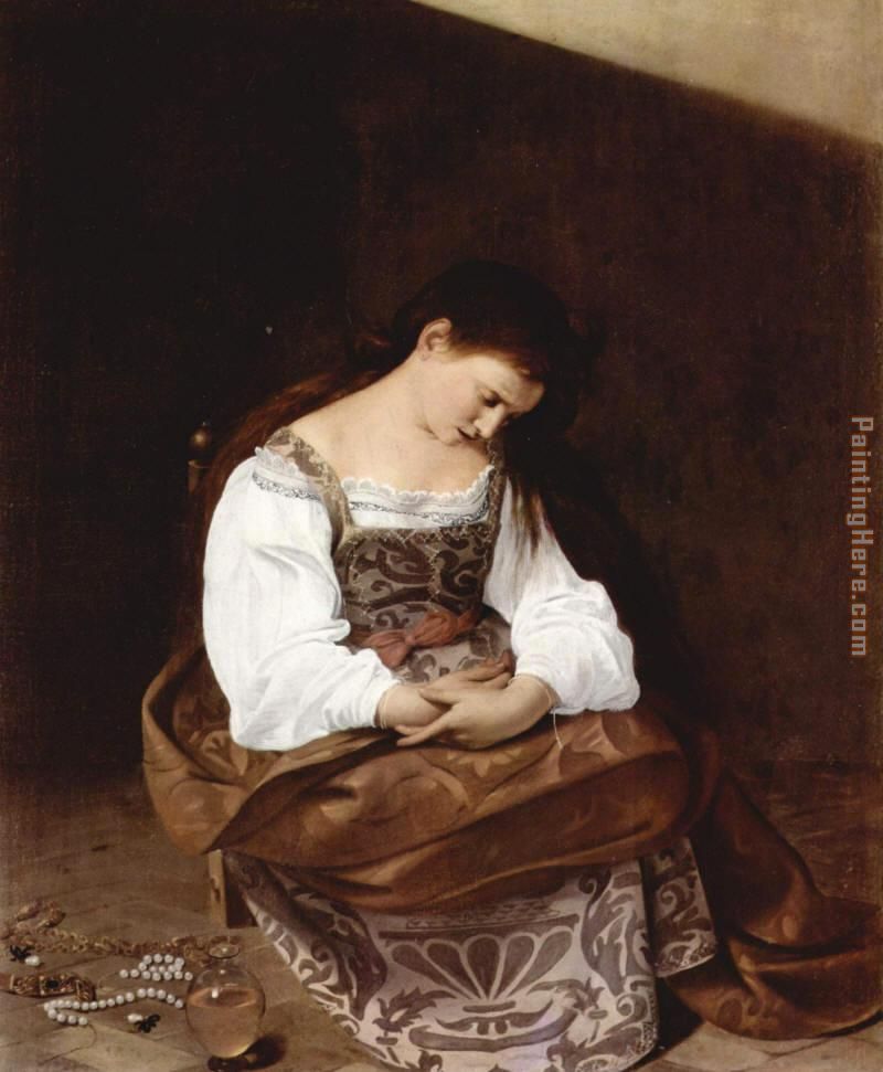 Unknown Artist Penitent Magdalene By Caravaggio